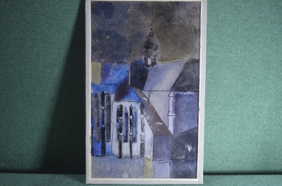 Картина "Монастырь в старом городе, Брно". 1985 г.