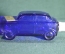 Флакон от одеколона "Ралли машина автомобиль". Синее цветное стекло. СССР.