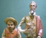 Парные деревянные статуэтки "Дон Кихот и Санчо Панса". легкое дерево, краски. Интерьер.
