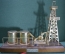 Настольный сувенир, музыкальный механизм "Нефтяная вышка, нефтехранилище". Нефть, нефтяник.