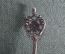 Ложка серебряная, витая ручка, цветок, позолота. Серебро 916 пробы, СССР.