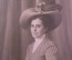 Старинное фото "Женщина в большой шляпе", 1912 год. Царская Россия.