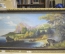 Картина габаритная "Пейзаж с видом на гору". Масло, холст. Автор неизвестен. Самовывоз (Москва)