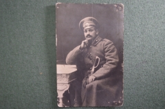 Фотография старинная "Солдат РИА с шашкой". Из действующей армии. 1915 год.