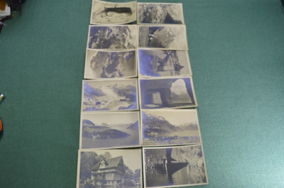 Набор старинных открыток "Виды Швейцарии". 12 штук. Германия. Империя. До 1917 года.