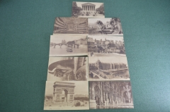 Набор старинных открыток "Виды и достопримечательности Парижа". 9 штук. Франция. До 1917 года.