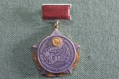 Медаль, знак "Отличник народнохозяйственного планирования". Тяжелый металл, накладной. СССР.