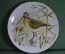 Тарелка декоративная "Птица на болоте. Дупель, кулик". Фарфор, China de Bogeme.