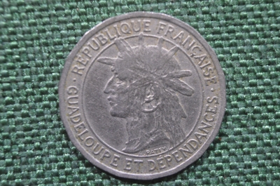 Монета 50 сантимов 1903 года, Гваделупа. 20 cantimes. Guadeloupe.