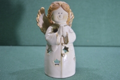 Статуэтка, лампада "Ангелок, рыженькая девочка". Фарфор. Европа.