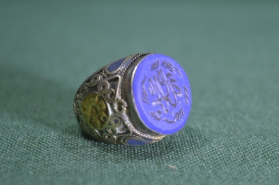 Мужское кольцо, старинный перстень, печатка. Ислам, Восток.