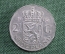 Монета 2,5 гульдена 1966 года, Нидерданды, Джулиана. 2 1/5 G, Nederland. Серебро.