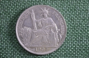 Монета 20 сантимов 1937 года, Французский Индо - Китай. 20 cent, Indo Chine Francaise. Серебро.