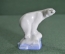 Статуэтка, фигурка фарфоровая "Полярный медведь, белый мишка на льдине". Фарфор, миниатюра. ЛФЗ.