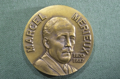 Медаль настольная "Марсель Мерье". Marcel Merieux, 1870-1937. Химик, ученый. Разработка вакцин.