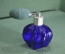 Флакон парфюмерный пульверизатор с грушей. Синее цветное стекло. СССР. Груша на замену.