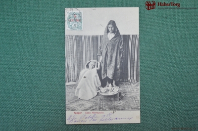 Колониальная открытка фотография. Марроканцы. Северная Африка."Tanger.Tipos Marroquies"