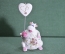 Статуэтка сувенирная "Корова с сердечком". Пластик, стразы. 