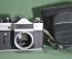 Фотоаппарат "Зенит ЕТ", с кофром. Zenit ET, N 86099621. Тушка, без объектива. На запчасти.