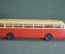 Модель масштабная, автобус "Икарус 66" Ikarus. Красный с желтой крышей. Пластик. Венгрия.