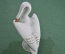 Фарфоровая фигурка, статуэтка "Лебедь белый". Фарфор, Дулево. 