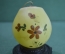 Елочная игрушка стеклянная, шар "Цветы, маки". Стекло, подвес.  1940-е годы
