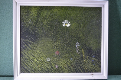 Картина "Лесные цветы". Автор Чмаров Владислав. Масло, оргалит. 2000 год.