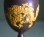Рюмки, стаканчики лаковые "Золотой дракон", 6 штук. Папье-маше, лак, декоративный элемент. Китай.