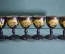 Рюмки, стаканчики лаковые "Золотой дракон", 6 штук. Папье-маше, лак, декоративный элемент. Китай.