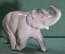 Фарфоровая фигурка, статуэтка "Слон, слоненок". Фарфор.