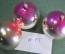 Шары новогодние разноцветные (3 штуки). Елочные украшения, шарики. Набор # 15