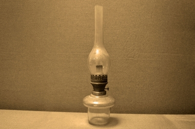 Старинная керосиновая лампа,стекло. Первая половина ХХ века. Россия