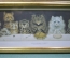 Картина литография рама "Коты в ожидании угощения". 