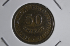 50 центаво сентаво 1968 года. Кабо Верде (Острова Зеленого Мыса).