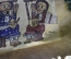 Рисунок этнический, Эфиопия. Козья шкура, большой размер. Сценки.