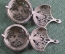 Серьги, сережки серебряные "Шары с орнаментом". Серебро 925 проба.