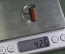 Кольцо серебряное, колечко с камнем. Красно оранжевый природный камень. Серебро 925 пробы 3ЛЮ.