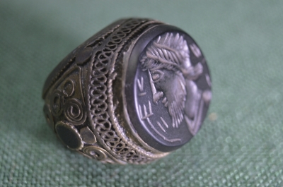 Кольцо, печатка "Древний грек". 