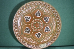 Ляган узбекский, блюдо для плова. Керамика, росписью Диаметр 34,5 см. Средняя Азия.