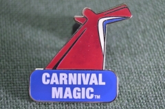 Фирменный значок "Круизный лайнер "Carnival Magic". Волшебный Карнавал. Тяжелый, цанга.