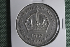 1 крона 1937 года. Серебро. Австралия. XF.