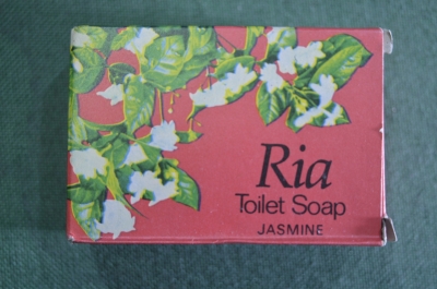 Туалетное мыло "Ria жасмин".  Коробка. Индия времен СССР.