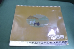 Календарь календарик настенный "Трактороэкспорт Tractoroexport". Внешторгиздат. СССР. 1966 год.