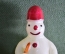 Игрушка елочная стеклянная "Снеговик, снеговичок. Набор Зима". Стекло, прищепка.