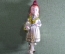 Игрушка елочная стеклянная "Красная шапочка с лукошком, девочка с корзиной". Стекло, прищепка. #4