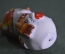 Игрушка елочная "Снеговичок #3". Керамика, майолика, ручная роспись.