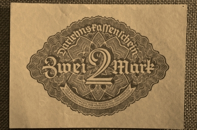 2 марки, (Darlehnskassenschein) Германия, 1922 год