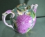 Чайник доливочный фарфоровый, большой. Цветы Астры. Роспись, позолота. 4,5 литра. Фарфоро, Дулево.