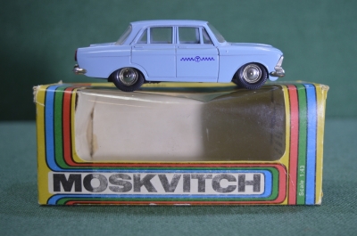 Модель, автомобиль Такси Москвич 408, Масштаб 1/43, Машина из СССР. Оригинал. Родная коробка. Дата