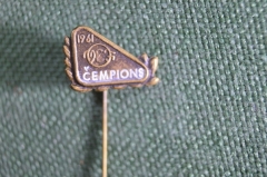 Знак, значок, фрачник "Cempions 1961". 